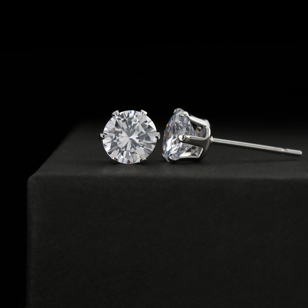 Cubic Zirconia Earrings With Heartfelt Message Card