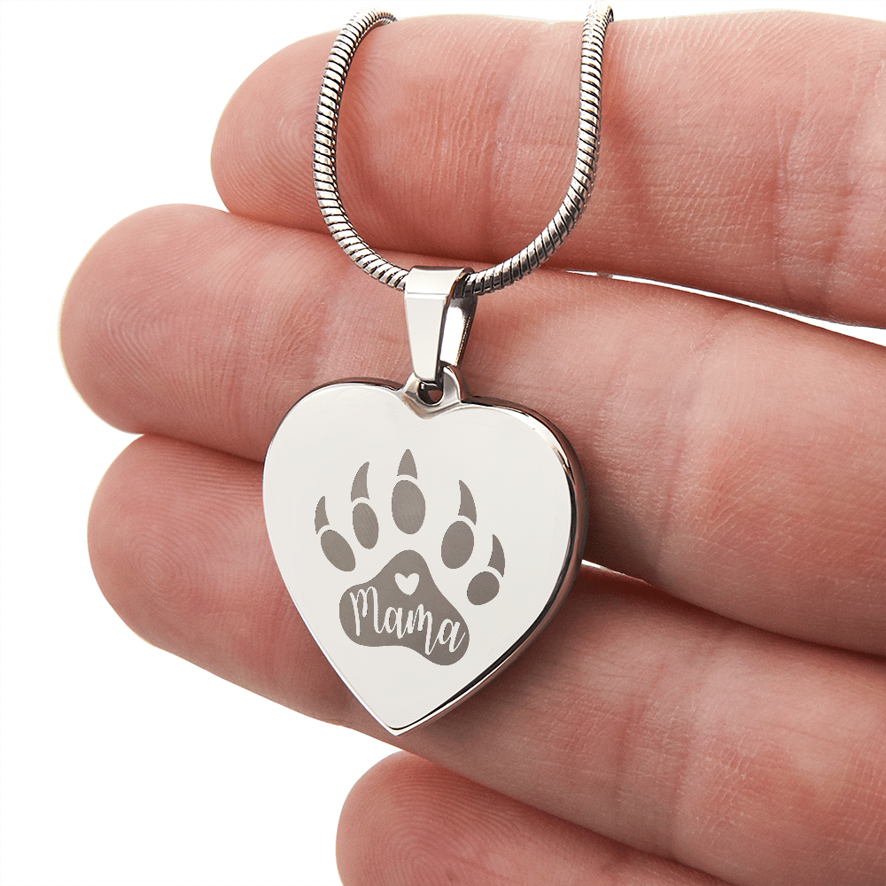 Mama Bear Christmas, Birthday, Surprise Gift - Gold Personalized Engraved Pendant Necklace