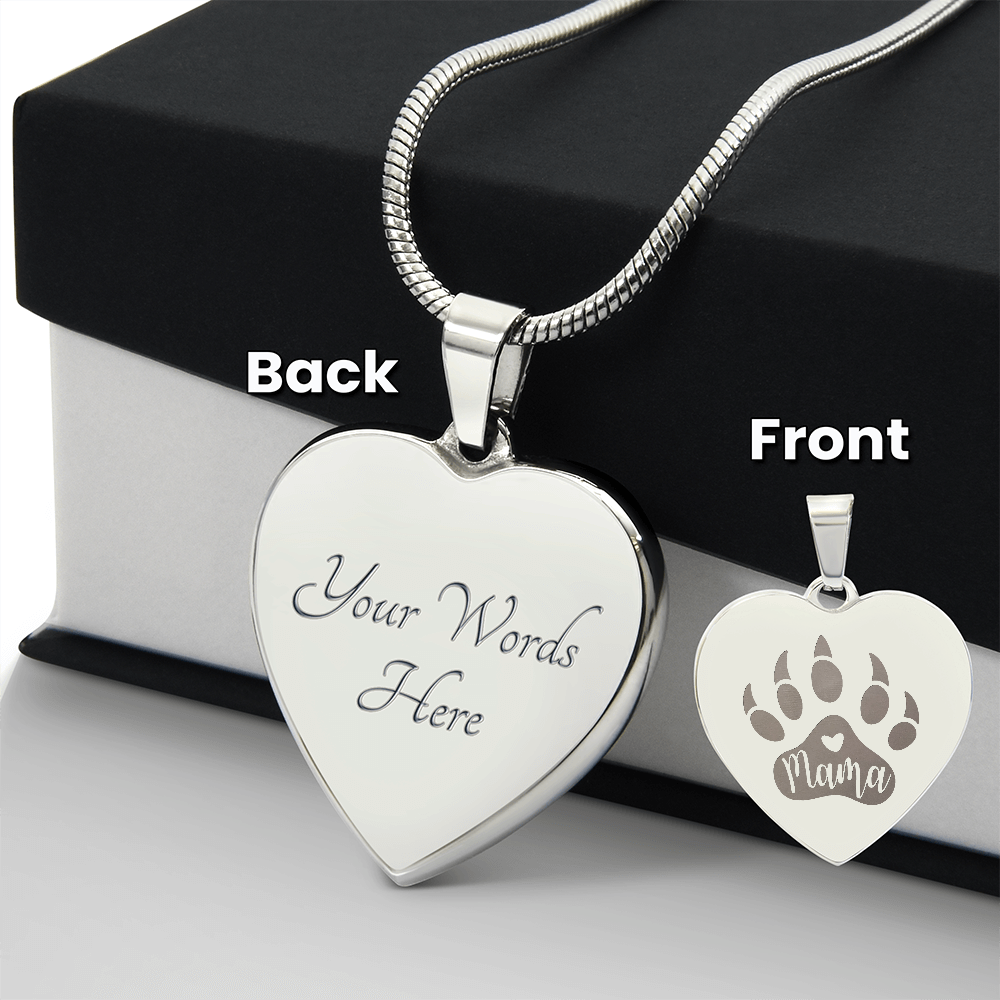 Mama Bear Christmas, Birthday, Surprise Gift - Gold Personalized Engraved Pendant Necklace
