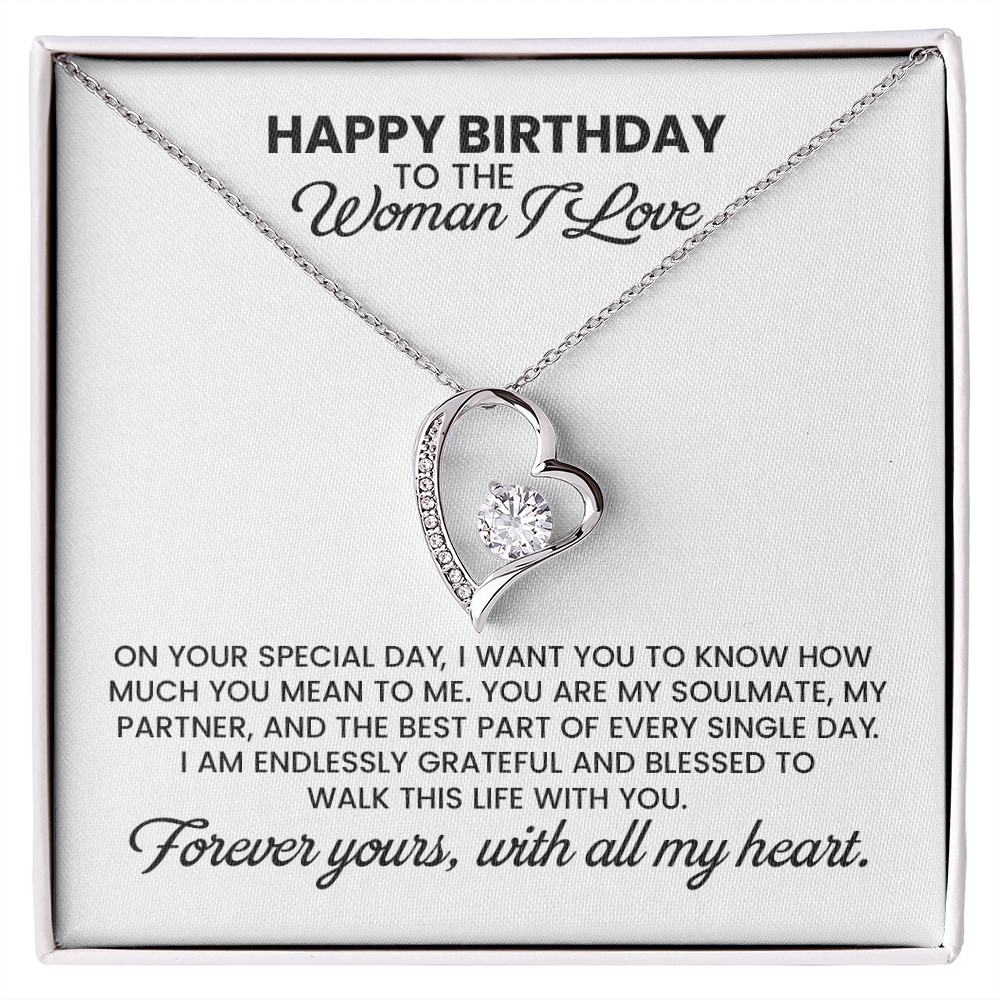 Birthday Gift For Wife, Girlfriend, Soulmate - Forever Love Pendant Necklace With Message Card