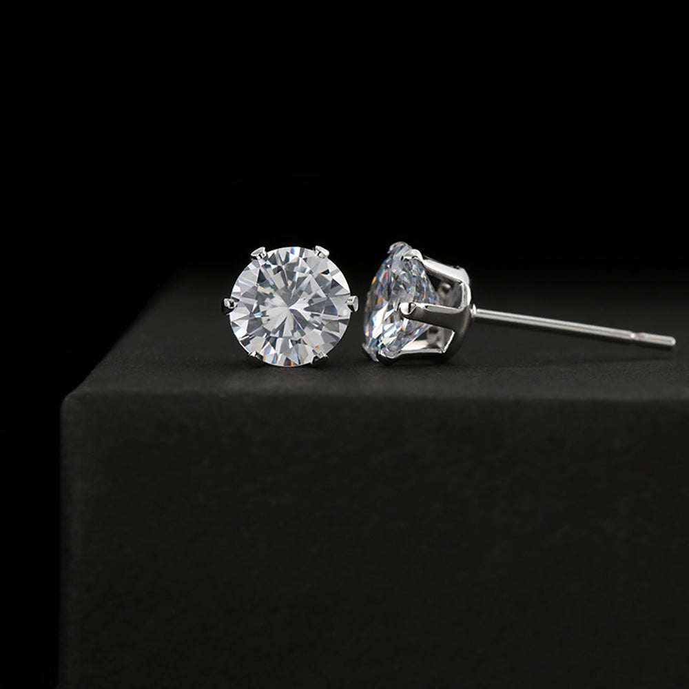 Cubic Zirconia Earrings  With Heartfelt Message Card