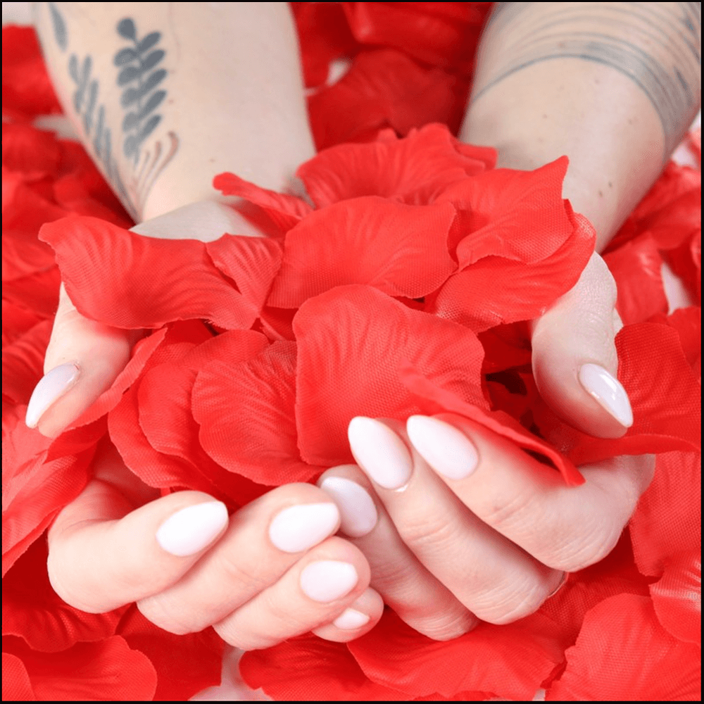 Rose Petals  With Heartfelt Message Card