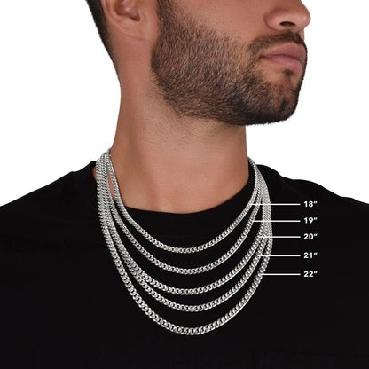 To My Grandson - Graduation Special Occasion Gold Cuban Link Necklace  With Heartfelt Message Card