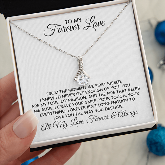 Wife, Girlfriend, Soulmate Gift For Christmas, Anniversary, Birthday - Alluring Beauty Gold Pendant Necklace  With Heartfelt Message Card