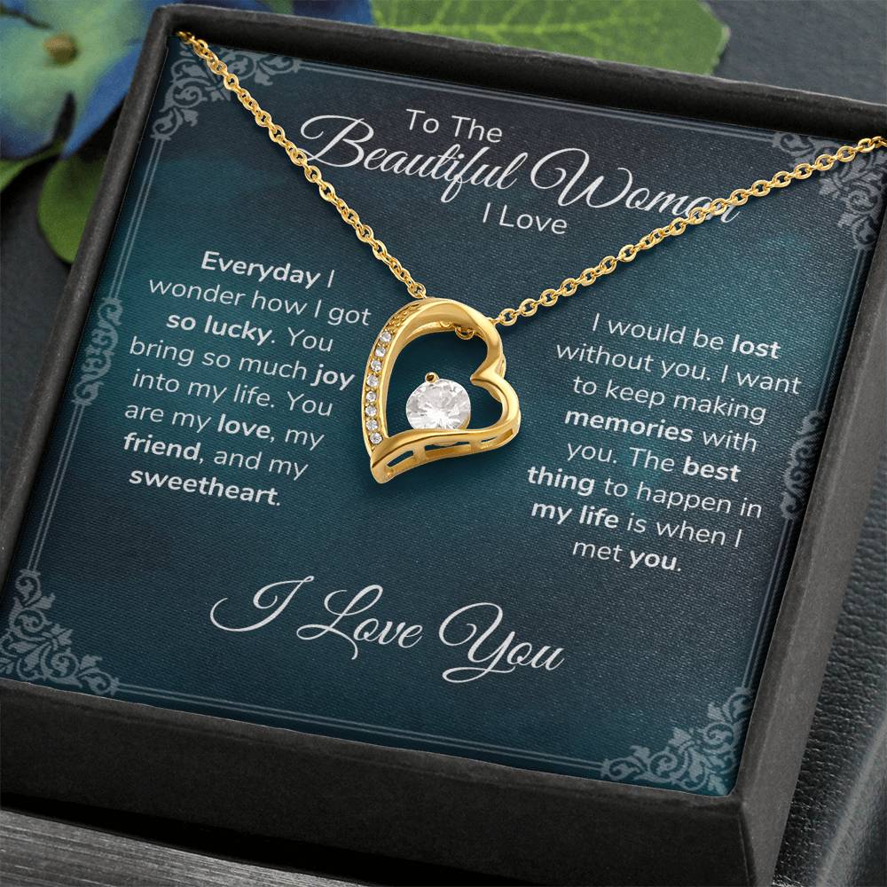 Beautiful Heart Necklace for Wife or Girlfriend, Wonderful Gift for Birthday, Anniversary, or Christmas